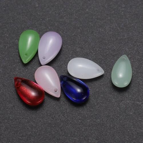 8X14mm Water Tear Drop Lampwork Beads Cabochon Bead Pendant Cezch Glass Beads Handmade Necklace DIY Jewelry Making Wholesale