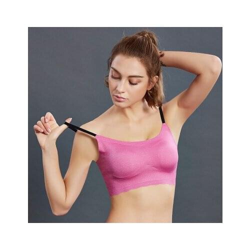 New Ice Silk Seamless Bras for Women Sexy Lingeires Brasier Mujer Wire-free Bra Pink and Skin Colors for Choose