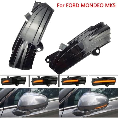 Dynamic Blinker For FORD MONDEO MK5 2014-2019 MKV 5 LED Turn Signal Light Side Lamp 2015 2016 2017 2018 MK V CD CE CF Pair arrow