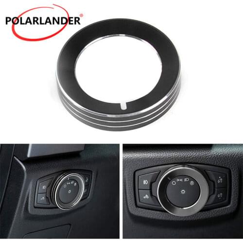 Headlight Switch Knob Ring Cover 1PC Aluminum Alloy Button Trim 5 Colors For F/ord F150 XLT 2016 2017 & F/ord Mustang 2015 2016