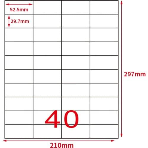 GL-35 A4 40-up address print label sheets 52.5* 29.7mm 50sheets 2000 stickers FBA shipping label