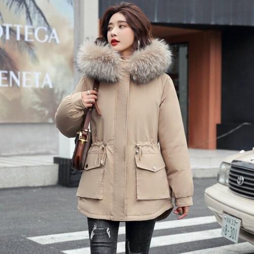 ISENMAL 2021 New Cotton Thicken Warm Winter Jacket Coat Women Casual Parka Winter Clothes Fur Lining Hooded Parka Mujer Coats
