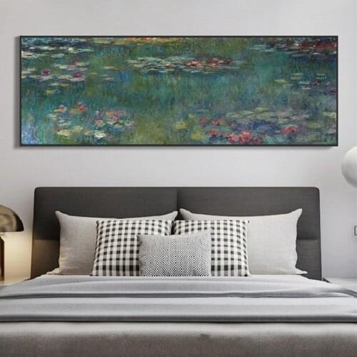 Water Lilies By Claude Monet Famous Canvas Paintings On The Wall Art Posters And Prints Impressionist Art Pictures Wall Decor