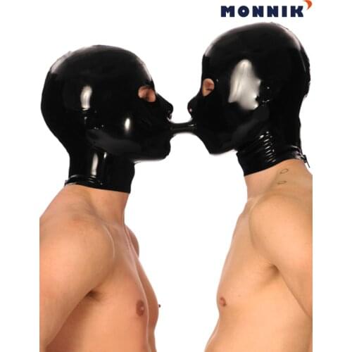 MONNIK latex Customized Natural Latex Head Cover Sexy Mask and Beauty Mask Conjoined Sex Mask Latex mask