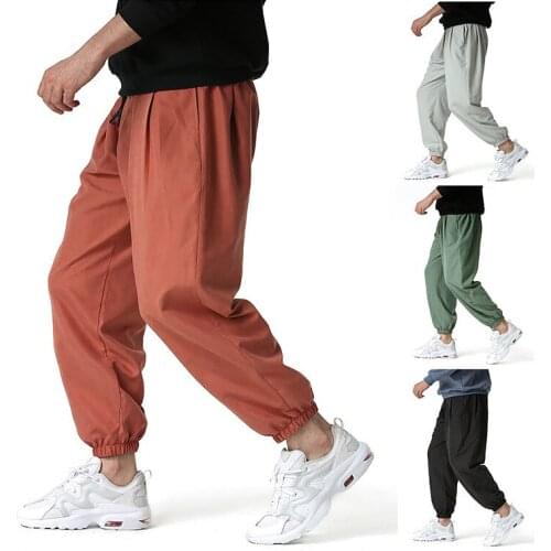 New Cotton and Linen Trousers with Small Feet for Men