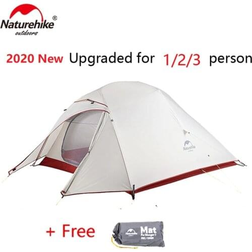 Naturehike Cloud Up Series Upgraded Version Camping Tent Cloud UP 2 Free Standing Outdoor Hiking Camping Camp Tent with Mat