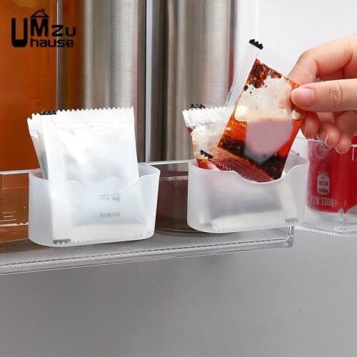 2PCS Fridge Hanging Storage Boxes Mini Cases Shelf Refrigerator Office Kitchen Organizers Holder Save Space Bracket Organization