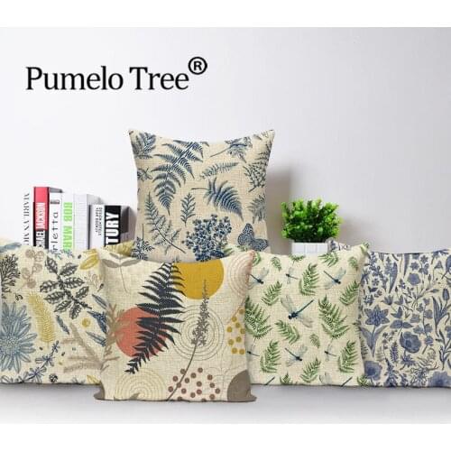 Flower Covers Cushion Sofa Cover Customized Pillow Cover Printing Plant Case Pillows Decor for Living Room Covers for Cushions