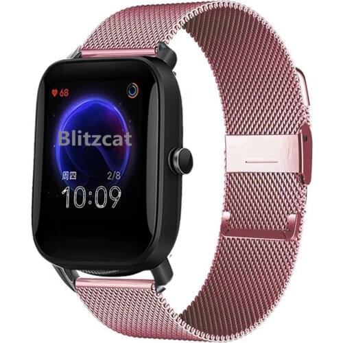 For Huami Amazfit Bip S U Pro GTS 2 Mini Quick Release Watch Milanese Stainless Steel Watchband Watch Strap For GTR 42mm Band