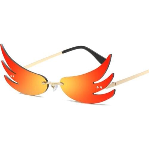 2020 Fashion Flamingo Cat Eye Sunglasses Women Luxury Brand New Colorful Sun Glasses Unique Flame Sunglasses Men UV400 okulary