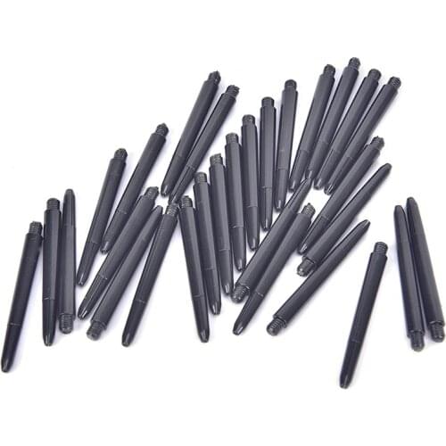 50Pcs/Set Black Nylon Dart Shafts 2BA 48mm Screw Thread Plastic Darts Rod Stems Darts Accessories For Standard 2BA Screw Thread