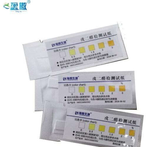 Glutaraldehyde test strips water test strip quick simple and convenient accuracy