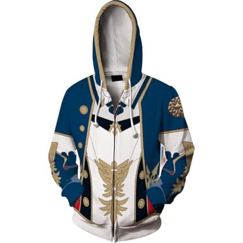 Game Genshin Impact Jean Gunnhildr Cosplay Hoodie 3D Printed Sweatshirt Casual Pullover Zip Up Jacket Coat