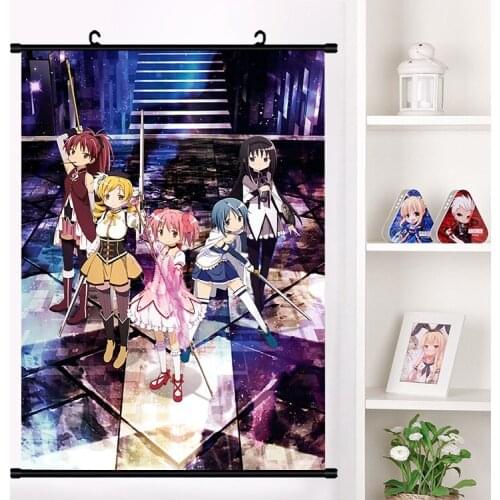 Anime Puella Magi Madoka Magica Miki Sayaka Kaname Wall Scroll Mural Poster Wall Hanging Poster Otaku Home Decor Collection Art