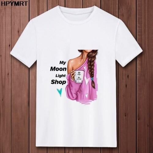 My Moon Light Shop Fashion Coffee Gril T Shirt Summer Women Tops Casual Female T-Shirts Harajuku tshirt Clothing Short sleeve