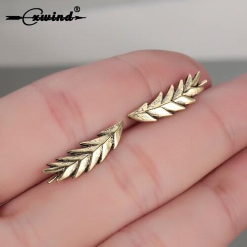 Cxwind Trendy Arrow Ear climber Pin Earrings for Women Punk Vintage Star Ear Cuff Earrings Statement Jewelry valentines Gift