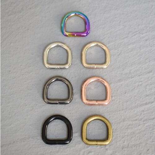 10 Pcs/Lot D Rings For 5/8Inch(15mm) Webbing Bags Mountaineering Backpack Collar Chain Leather Belt Diy Accessories six color