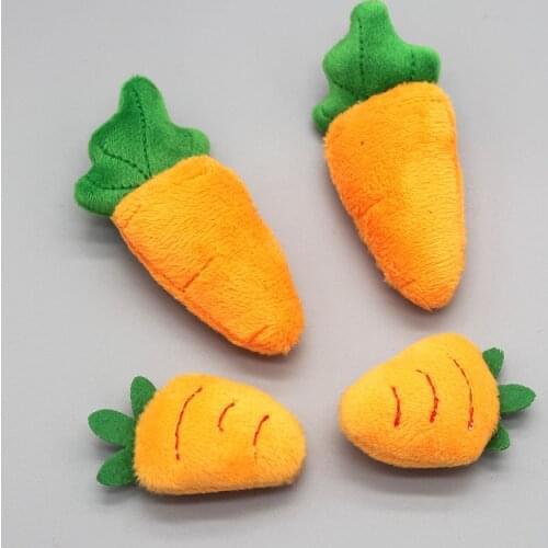 10PCS/Lot Plush carrot cotton doll Patches Applique Crafts for Children garment Accessories and bag Accesssories