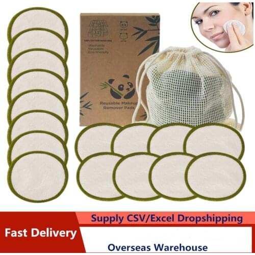 16PCS Makeup Remover Pads with Pocket Washable and Reusable Face Pads Face Cleaning Exfoliating Rounds for All Skins dropshippi