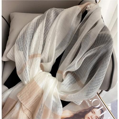 2021 High Quality Silk Scarf Wool Pashmina Women Shawls Wraps Floral solid Lady Winter Scarves Bandana Foulard Echarpe hijab