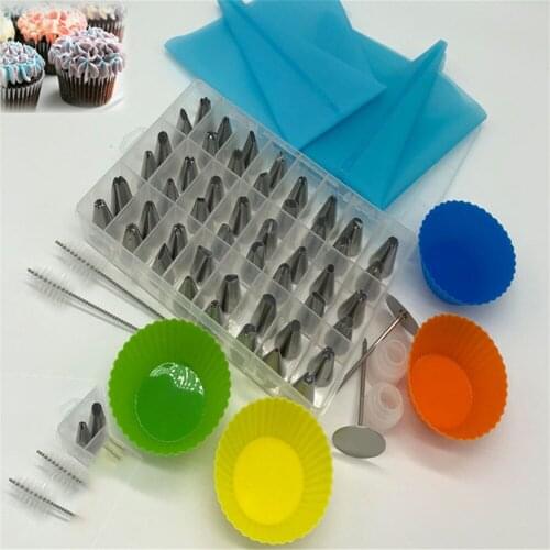 60PCS Cake Decorating Good Quality Stainless steel Icing Piping Nozzles Pastry Tips Set Cake Baking Tools Accessories