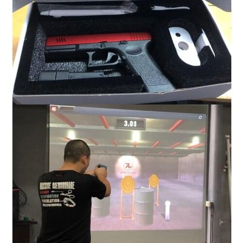 Arcade Kit Simulate Real Gun With Electric Recoil Force Laser Shooting Gun Video Simulator Game Board Coin Operated Game Machine