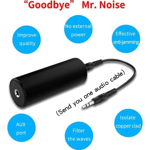 TAA215 3.5mm jack Audio Cable Ground Loop Noise Isolator for Car Audio System Home Stereo Eliminate Buzzing Noise Cancelling M/F