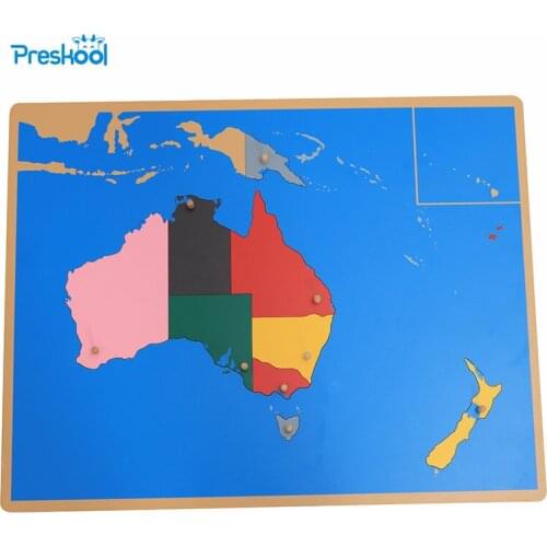 Baby Toy Montessori Puzzle Australia Map Learning & Education Early Childhood Education Kids Toys Brinquedos Juguetes