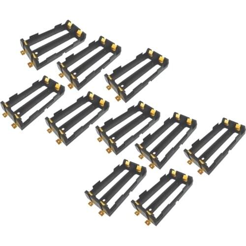 GTBL 10 Pcs / Lot 2X18650 Battery Box High Quality SMD Battery Holder with Bronze Pins TBH-18650-2C-SMT