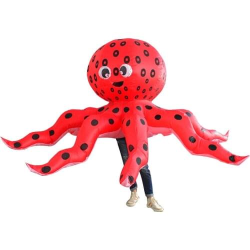 Halloween 2021 NEW Octopus Inflatable Costume suit Halloween Cosplay Fancy Dress Adlut Ride On Octopus Purim party
