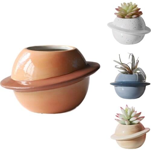 Ceramic Plant Flowerpot Pots Planet Perfect Gift Fashionable And Lovely Durable Home Decor Mini Creative Succulents