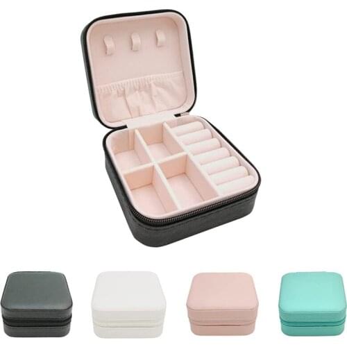 Mini Jewelry Travel Case Small Travel Jewelry Organizer Portable Jewelry Storage Box For Rings Earrings Necklaces Gifts