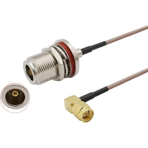 10/15/20/30CM RG316 N Female Bulkhead to SMA Male Plug Connector Right Angle Pigtail Cable RF Coaxial Jumper Cable Pigtail Cable