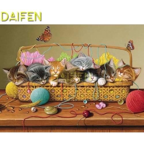 Full Square Diamond mosaic basket cats Wool butterfly Full Round Diamond painting Cross stitch 5D DIY Diamond embroidery