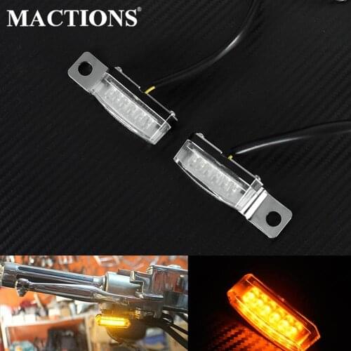 Motorcycle LED Lamp Cafe Racer Mini Turn Signal Lights Indicator Blinker Universal Light 12V For Harley Choppers Cruiser Dyna