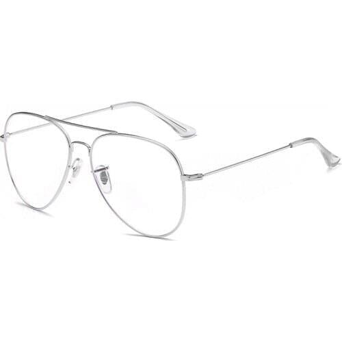 Stainless Steel Pilot Blue Light Blocking Myopia Glasses Women Nearsighted Eyeglasses Men short Sighted Spectacles 0,-0.5~-6.0