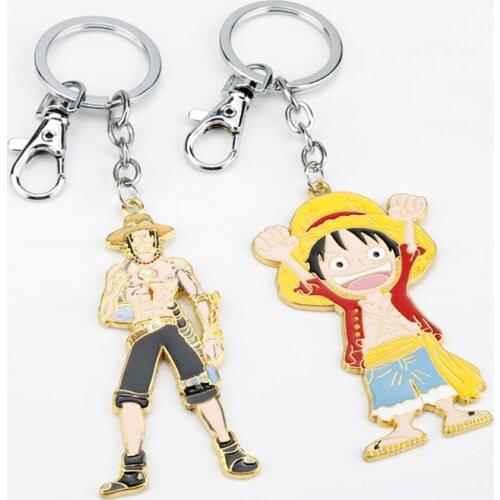 New Anime Straw hats Roronoa Zoro Pendant Keychains Jewelry Cartoon Luffy Keychain Gift for Friends