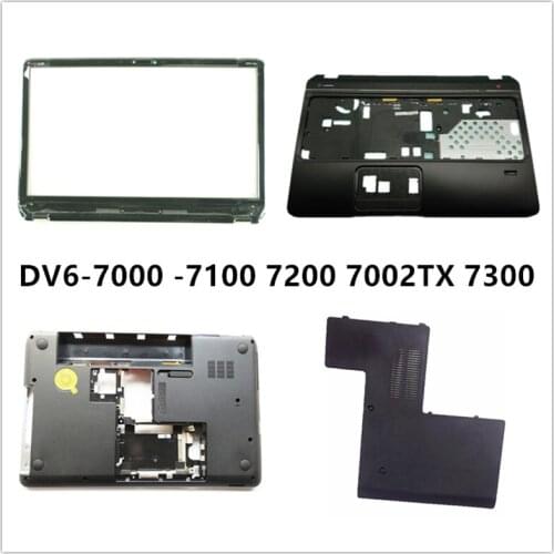 New laptop For HP DV6-7000 -7100 7200 7002TX 7300 Palmrest upper Cover or Bottom Base Cover lower Case /RAM Cover Memery Cover