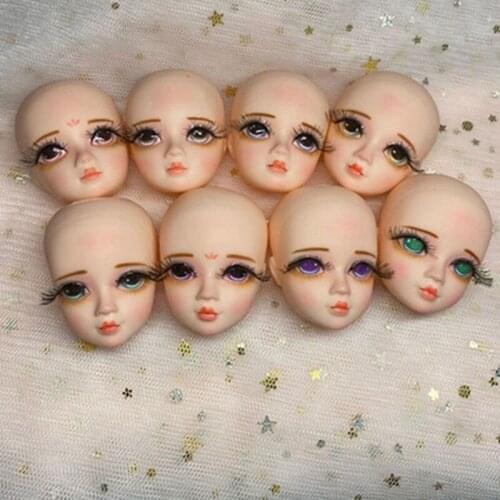 Original Hand-painted Makeup Doll Head DIY Dolls Toy Fashion Make Up BJD Doll Accessories Kids Toys