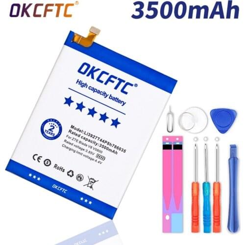 Original 3500mAh Battery Li3927T44P8h786035 For ZTE Blade V8 V7 BV0800 BV0701 A910 A506 A522 V770 V7 Plus BV0721 Z10 Batteries