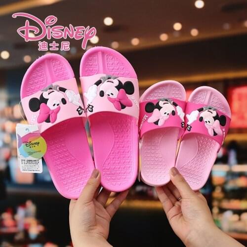 Disney Mickey Mouse slippers summer new cartoon non-slip parent-child home bathroom wear beach slippers