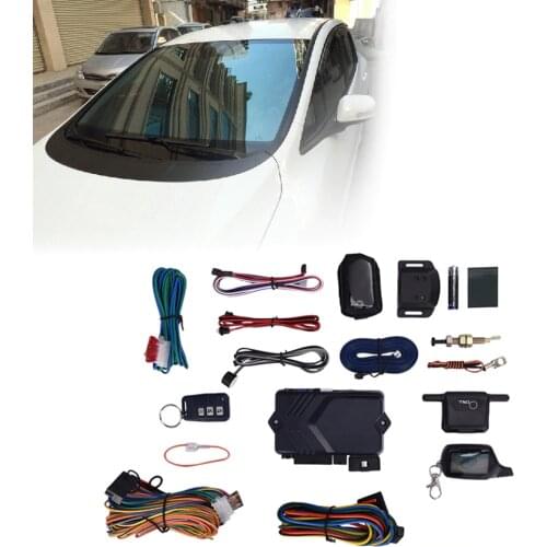 B9 12V 433MHz LCD Two-way Alarm Burglar For TYRESAFE B9 Remote Control Engine Start Stop Device Russian Version Car Alarm System