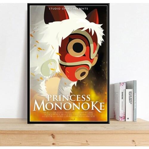 High Definition Princess Mononoke Ghibli Cartoon Classic Hot Japan Anime Wall Art Canvas Painting Poster