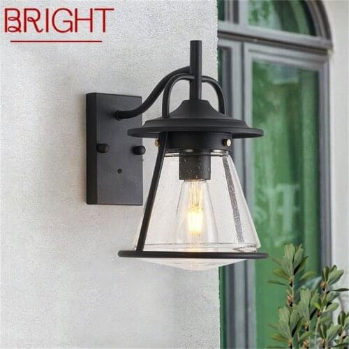 BRIGHT Outdoor Wall Sconces Lamp Classical LED Light Waterproof Home Decorative For Porch