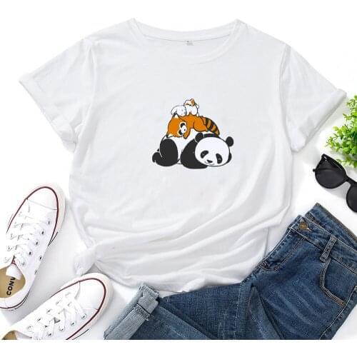 Animal T-shirt Women Harajuku Cute Tee Shirt Women O-neck Casual Short Sleeve Tshirts for Women Loose T Shirt Women
