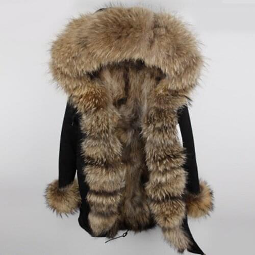 Women Waterproof Parka Winter Jacket Real Fox Fur Liner Coat Big Natural Raccoon Fur Hood Thick Warm Long Parkas Streetwear New