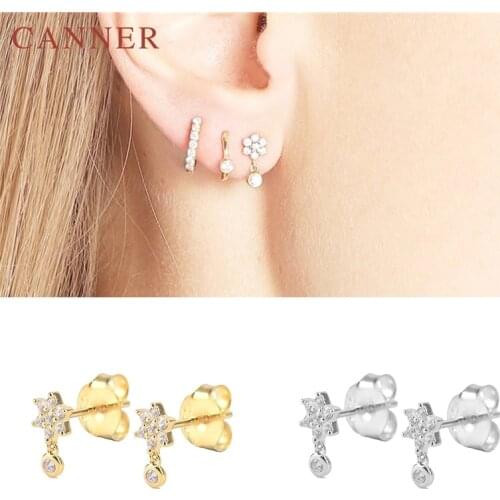 925 Sterling Silver Rose flower Stud Earrings for Women INS Minimalist Zircon Animal Snake/Eyes Earrings Fashion Jewelry earings