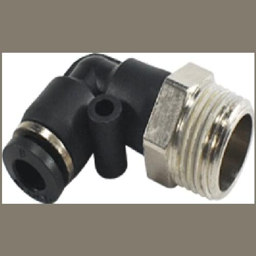 10pcs Pneumatic thread right Angle elbow PL4 6 8 10 12 16-M5 01 02 03 04 air pipe quick joint