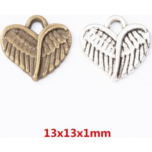 110 pieces of retro metal zinc alloy love pendant for DIY handmade jewelry necklace making 7964