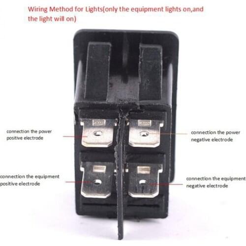 4Pins LED On/Off Rocker Toggle Switch Driving Fog Lamp/Work Light Bar